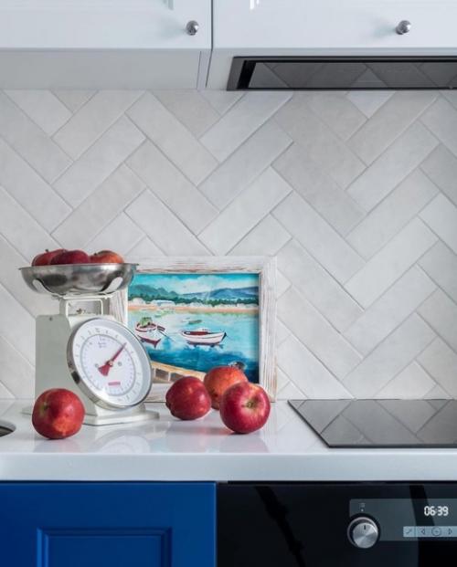 Кухня в бело - синих тонах - отличный выбор! 04