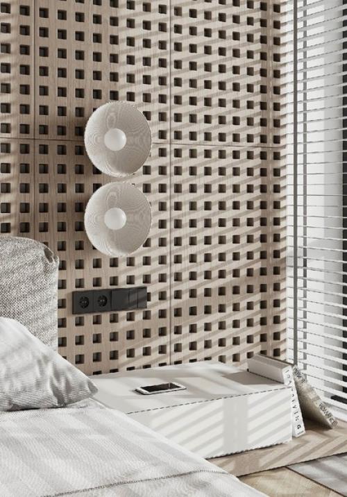 Интерьер спальни.  Светло и просторно. 06