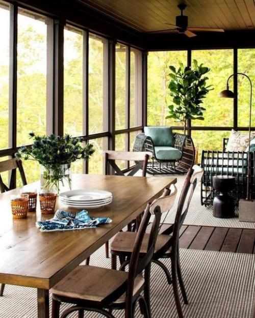 7 впечатляющих идей интерьера застекленной террасы. 06