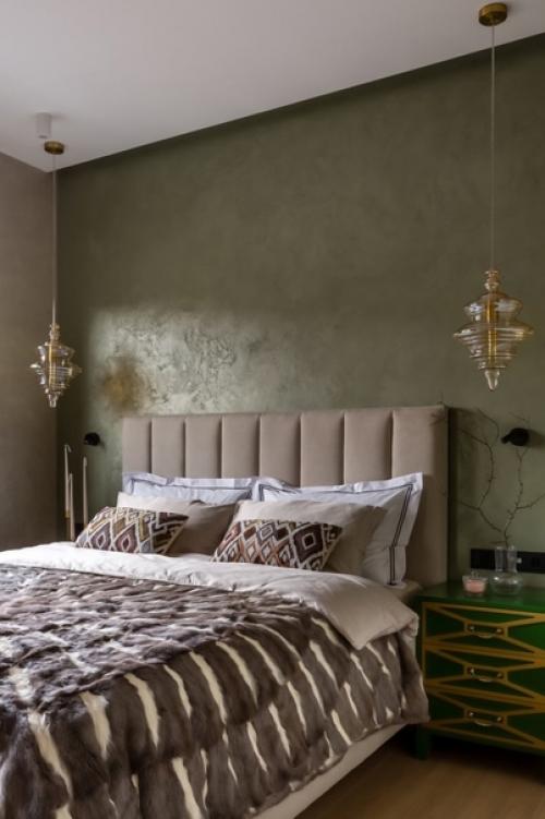 Красивый, светлый дизайн двухкомнатной квартиры с ярким акцентом. 05