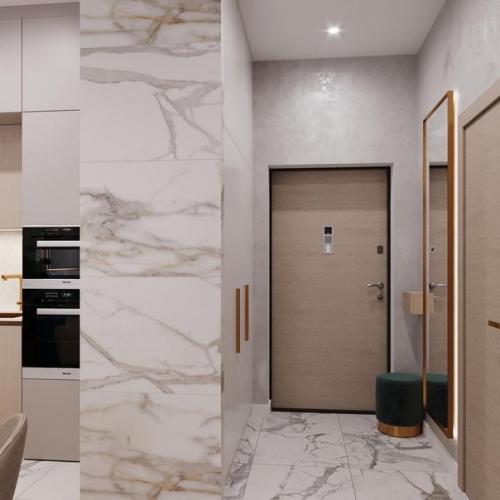 Хорошо продуманный и функциональный вариант обустройства небольшой квартиры в однушке. 08