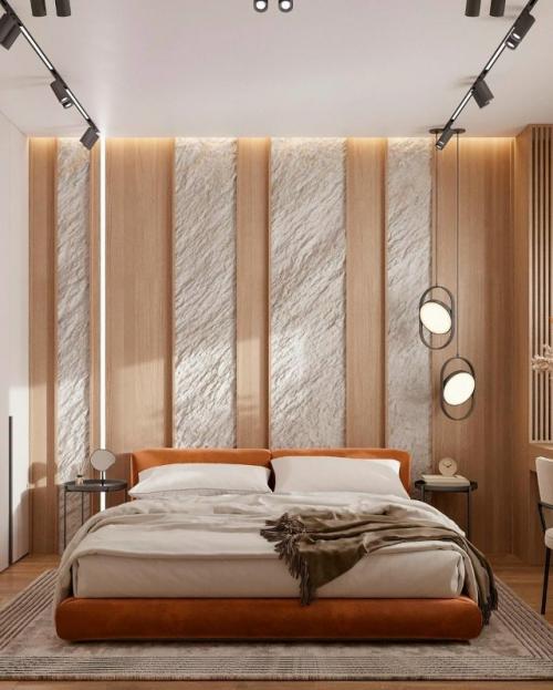 Уютный интерьер спальни площадью 14 кв. 03