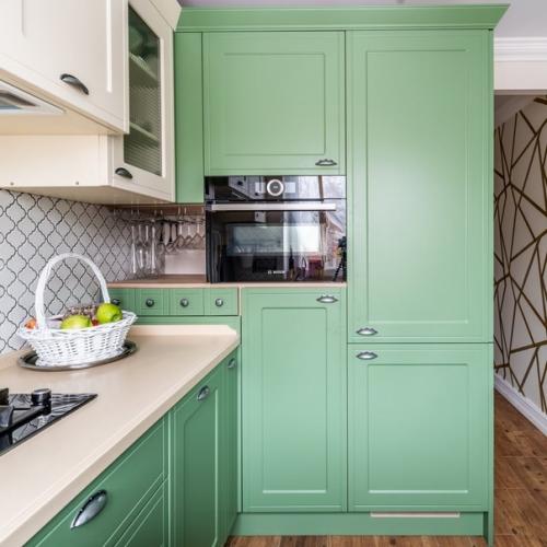 Кухни в оливковом цвете не теряют актуальности. 04