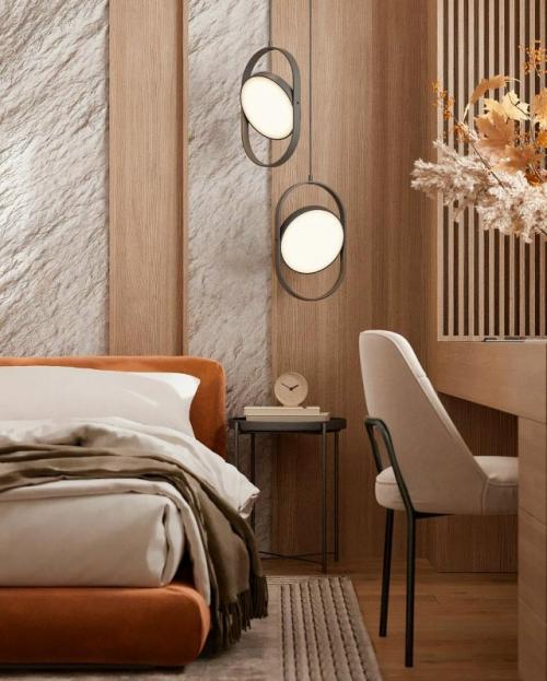 Уютный интерьер спальни площадью 14 кв. 01