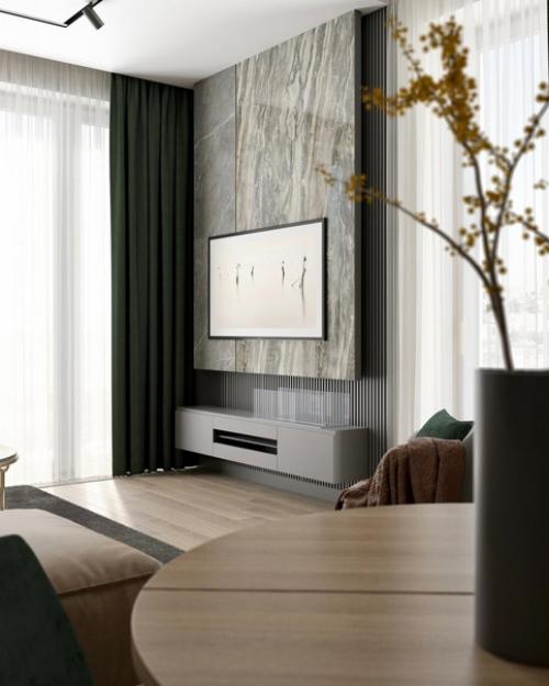 Кухня - гостиная, площадью - 31 кв. 07