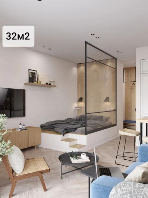 Квартира - студия, общей площадью - 31, 8 кв.