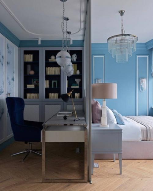 Дизайн в небесно-голубых оттенках. 09