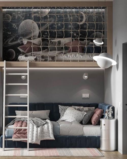 Необычный интерьер детской комнаты.