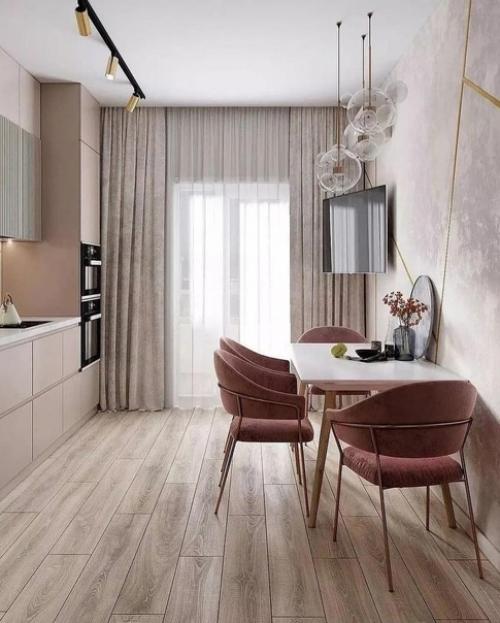 Современный интерьер в светлых тонах.