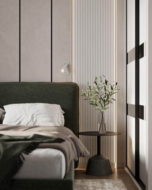 Светлая спальня в стиле - минимализм. 01