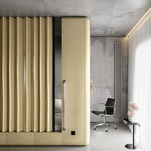 Ретрофутуризм - стал источником вдохновения для создания интерьера. 04