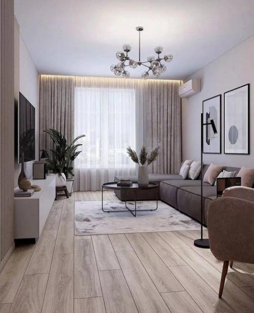 Современный интерьер в светлых тонах. 02