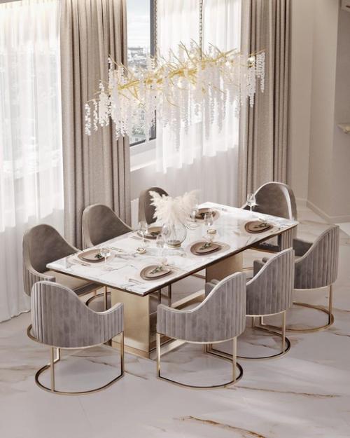 Шикарная светлая кухня - гостиная. 05