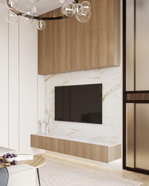 Очень привлекательный интерьер гостиной. 05