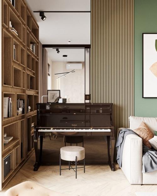 Очень привлекательный интерьер гостиной. 02