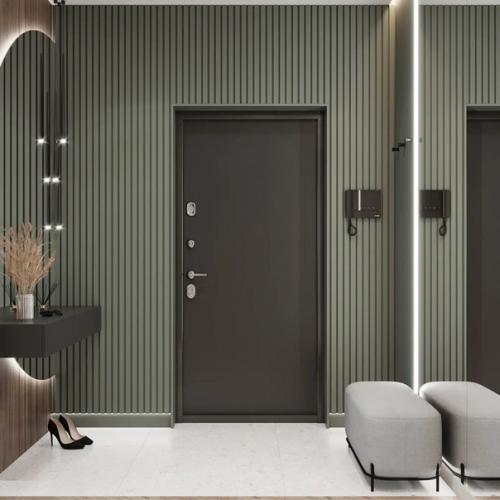 Кухня - гостиная и коридор в одном стиле. 09