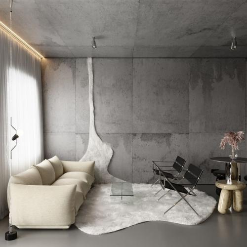 Ретрофутуризм - стал источником вдохновения для создания интерьера. 02