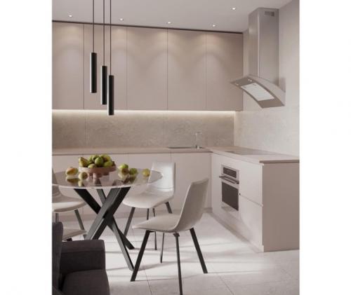 Светлая и спокойная зона кухни и утеплённой лоджии в совмещённой кухне - гостиной. 04