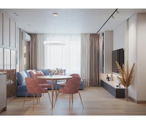 Легкий, стильный интерьер в современном стиле. 03