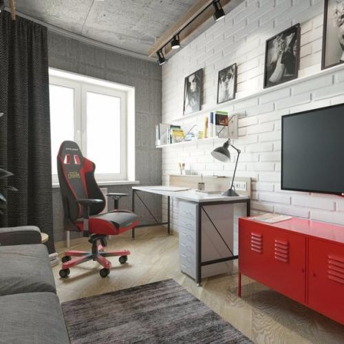 Решили переделать комнату сына подростка.  