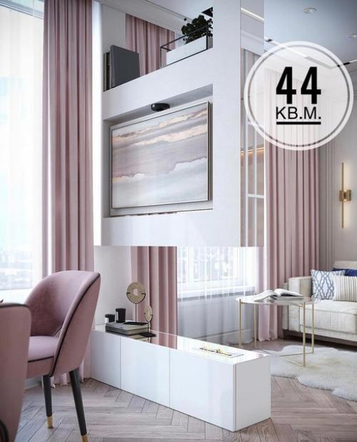 1-Комнатная квартира, площадью 44, 13 кв.