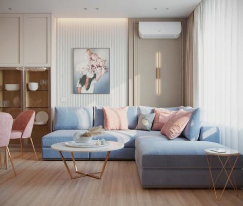 Легкий, стильный интерьер в современном стиле. 04