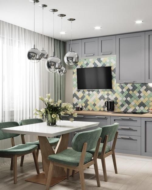 Проект квартиры, сделан в максимально спокойных тонах.