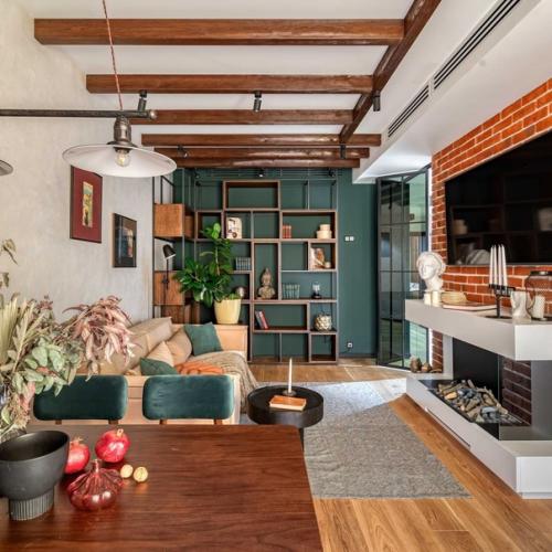 Интерьер кухни - гостиной. 01