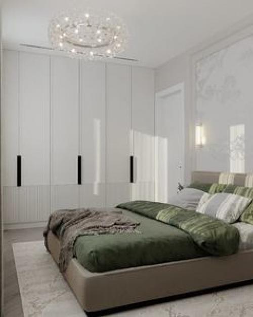 Дизайн спальни в светлых тонах. 01