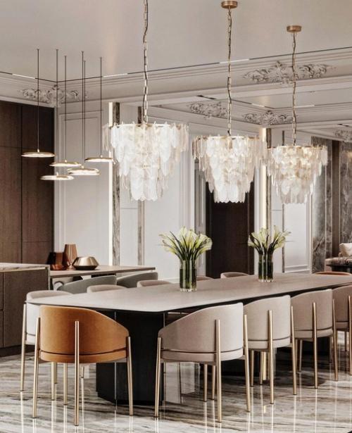 Холл и кухня - гостиная в загородном доме. 08