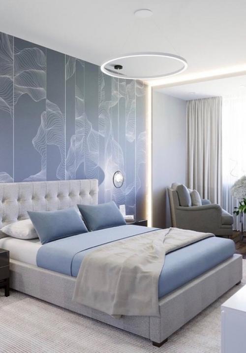 В каком цветовом решении эта спальня вам больше нравится? 
