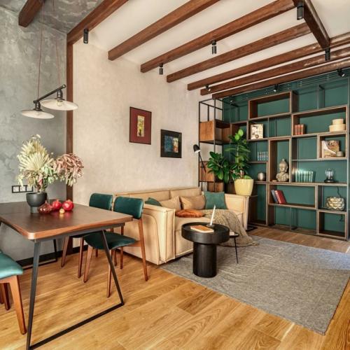 Интерьер кухни - гостиной.