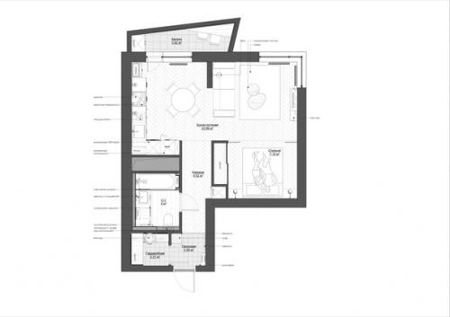 Студия, площадью - 47 кв. 09