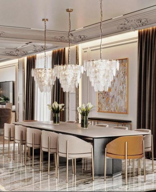 Холл и кухня - гостиная в загородном доме. 02