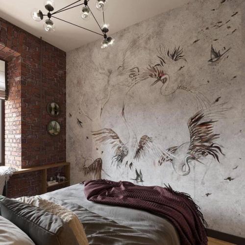 Спальня в квартире в стиле лофт. 03