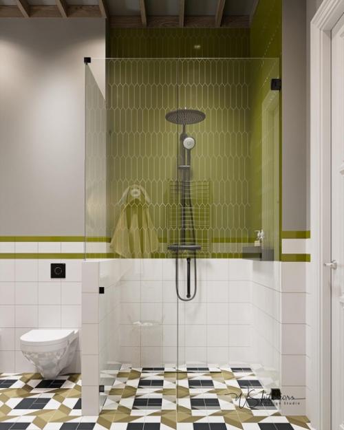 Санузел с яркими акцентами. 03