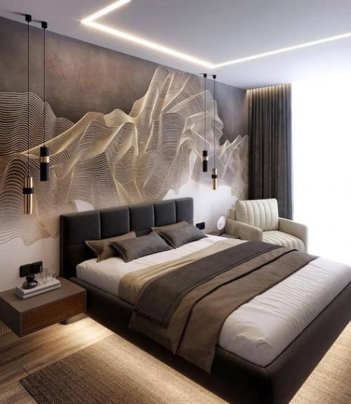 Интерьер квартиры в коричневых оттенках. 02