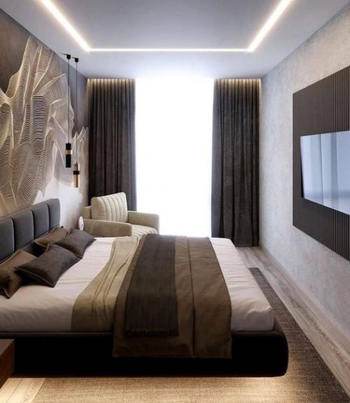 Интерьер квартиры в коричневых оттенках. 08