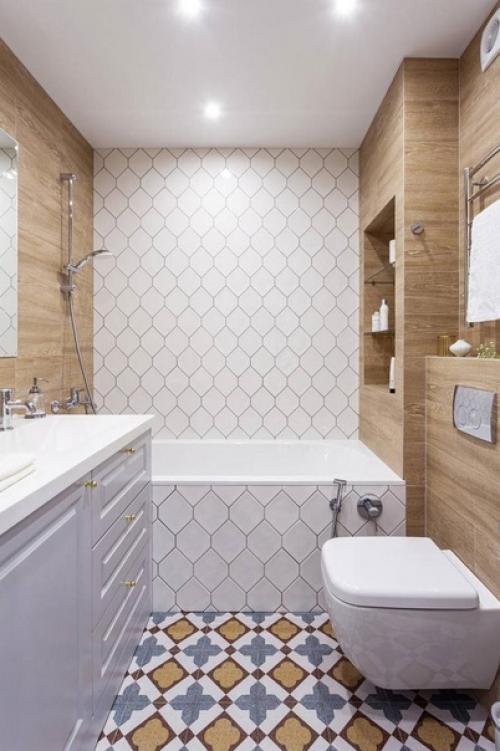 Интерьер квартиры в пастельных оттенках.
