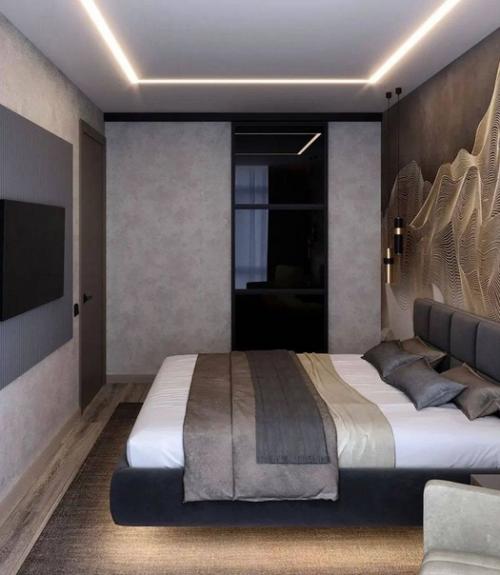 Интерьер квартиры в коричневых оттенках. 03