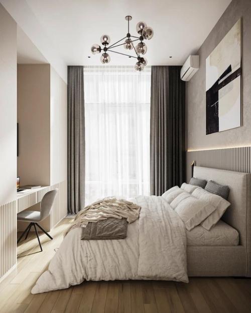 Дизайн квартиры.  Отличные решения для помещений с высокими потолками. 01