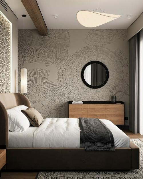 Современный интерьер выполнен в элегантной и сдержанной стилистике с акцентом на благородные материалы и продуманную геометрию пространства. 01