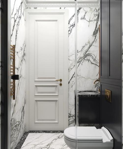 Отделка ванной под мрамор - актуальное и стильное решение в дизайне интерьера. 03