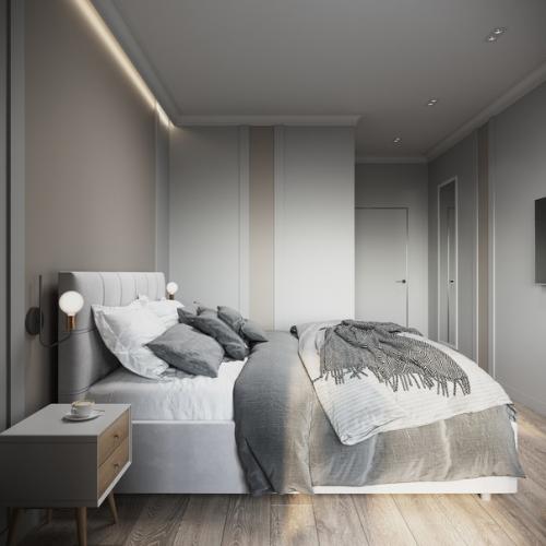 Спальня в стиле минимализм. 02