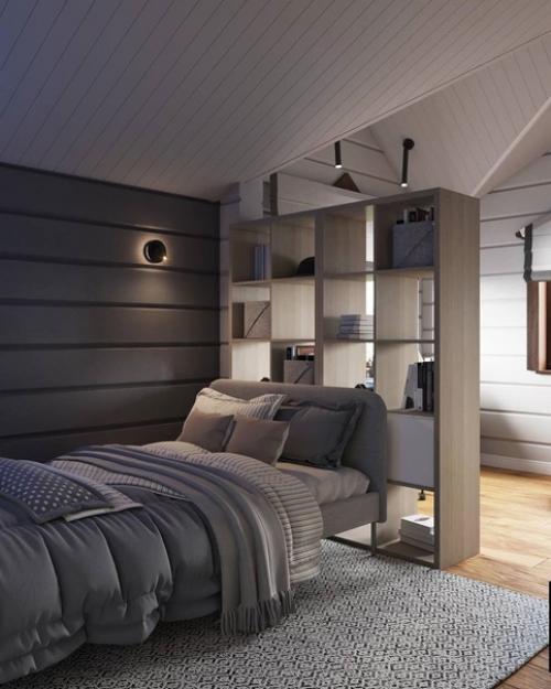 Комната для мальчика подростка в доме из бруса. 04