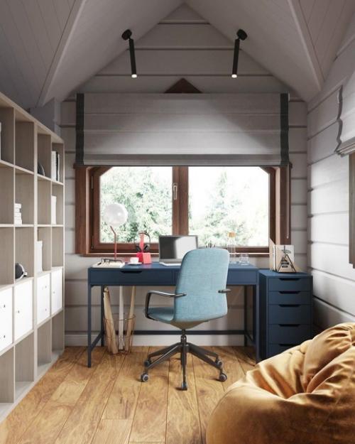 Комната для мальчика подростка в доме из бруса. 06