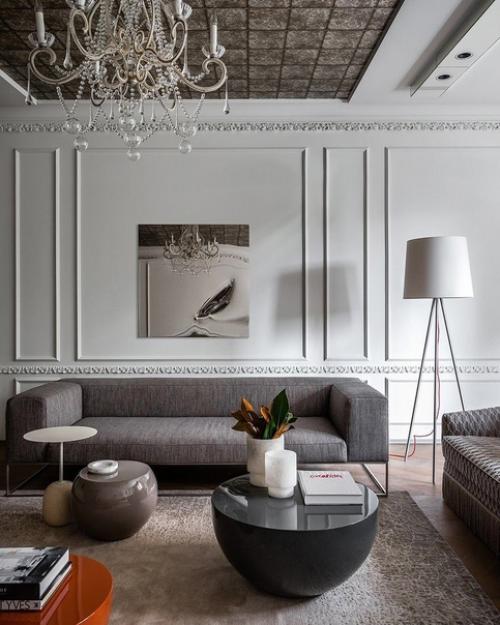 Эклектичное пространство, соединив классические детали и лаконичный современный дизайн. 05