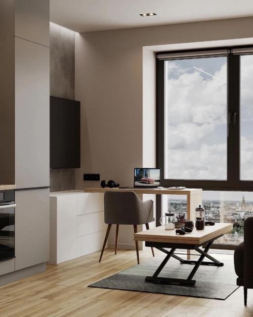 Интерьер квартиры - студии, площадью 25 кв. 02