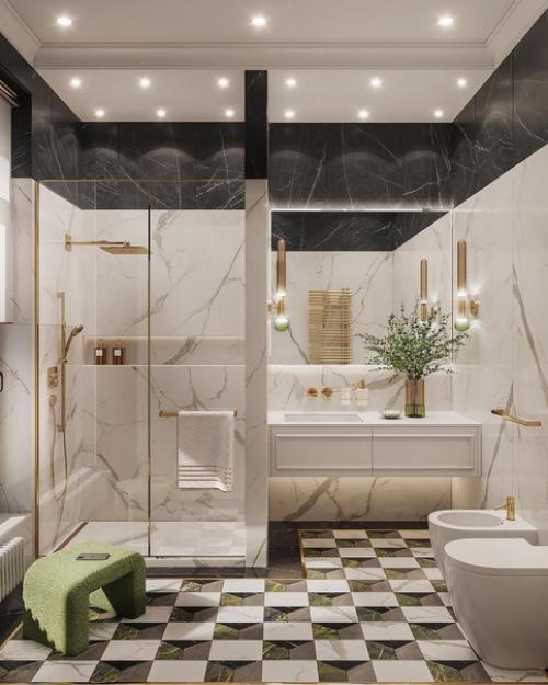 Ванная комната, наполненная естественным светом. 01