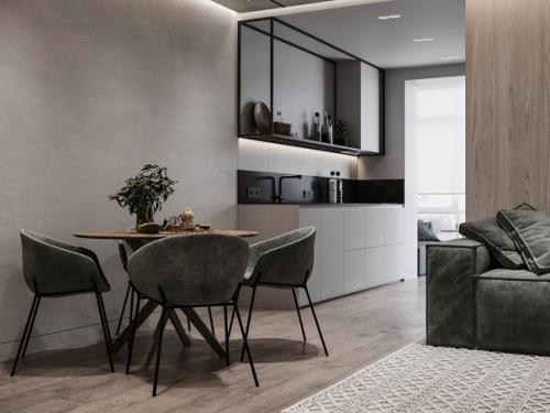 Практичный современный интерьер квартиры площадью 110 кв.